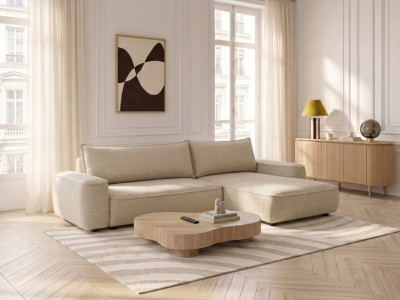 Canapé d'angle réversible convertible HONORE tissu chenille
