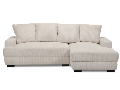 Canapé d'angle convertible coffre CAMPI tissu velours côtelé