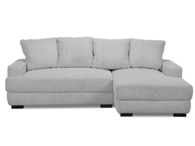 Canapé d'angle convertible coffre CAMPI tissu velours côtelé