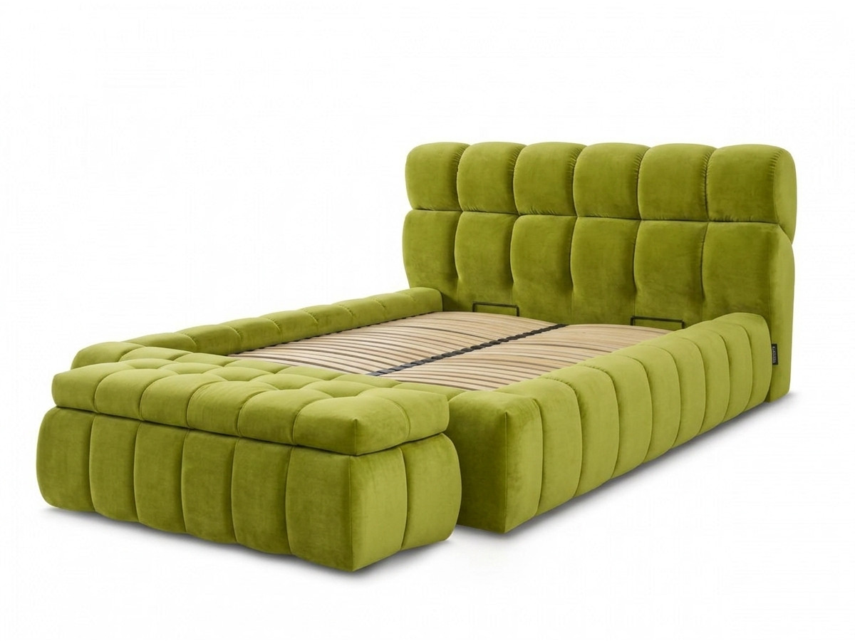 Opbergbed MONT-BLANC + Bedbankje MONT-BLANC fluwelen stof