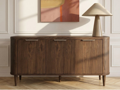 Buffet 3 portes 180 cm MAZARGUES placage chêne massif
