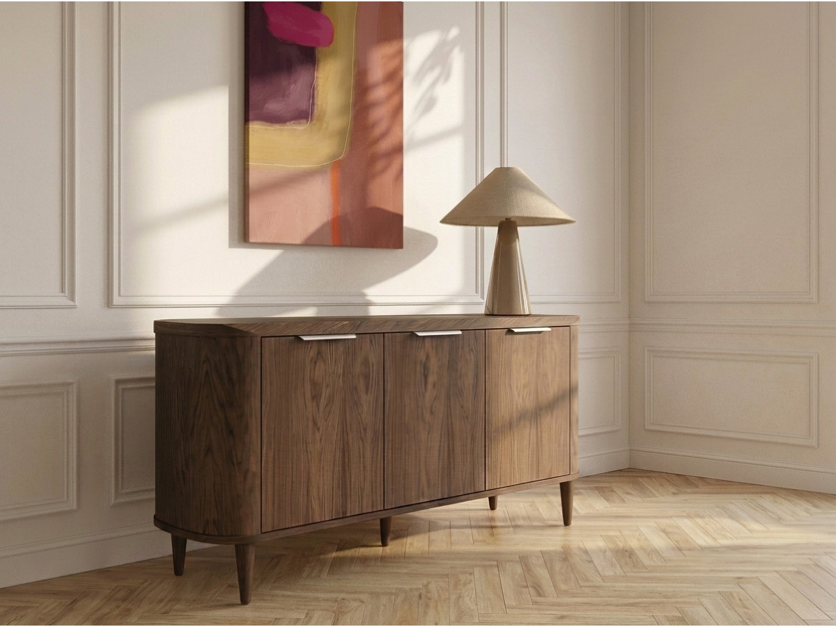 Dressoir 3 deuren 180 cm MAZARGUES eiken fineer