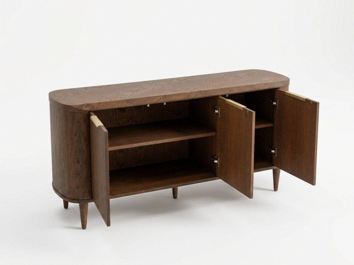 Dressoir 3 deuren 180 cm MAZARGUES eiken fineer