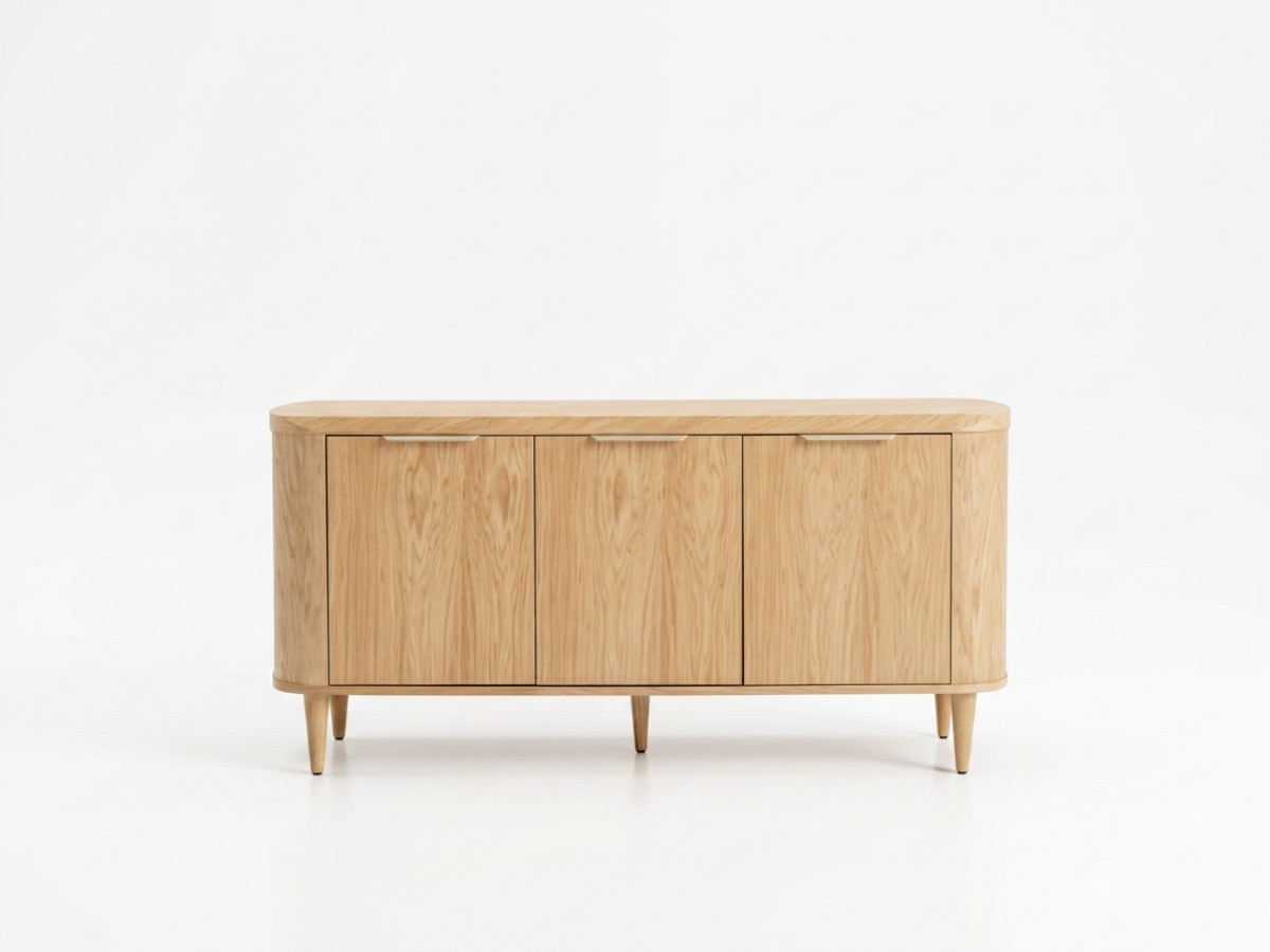 Dressoir 3 deuren 180 cm MAZARGUES eiken fineer