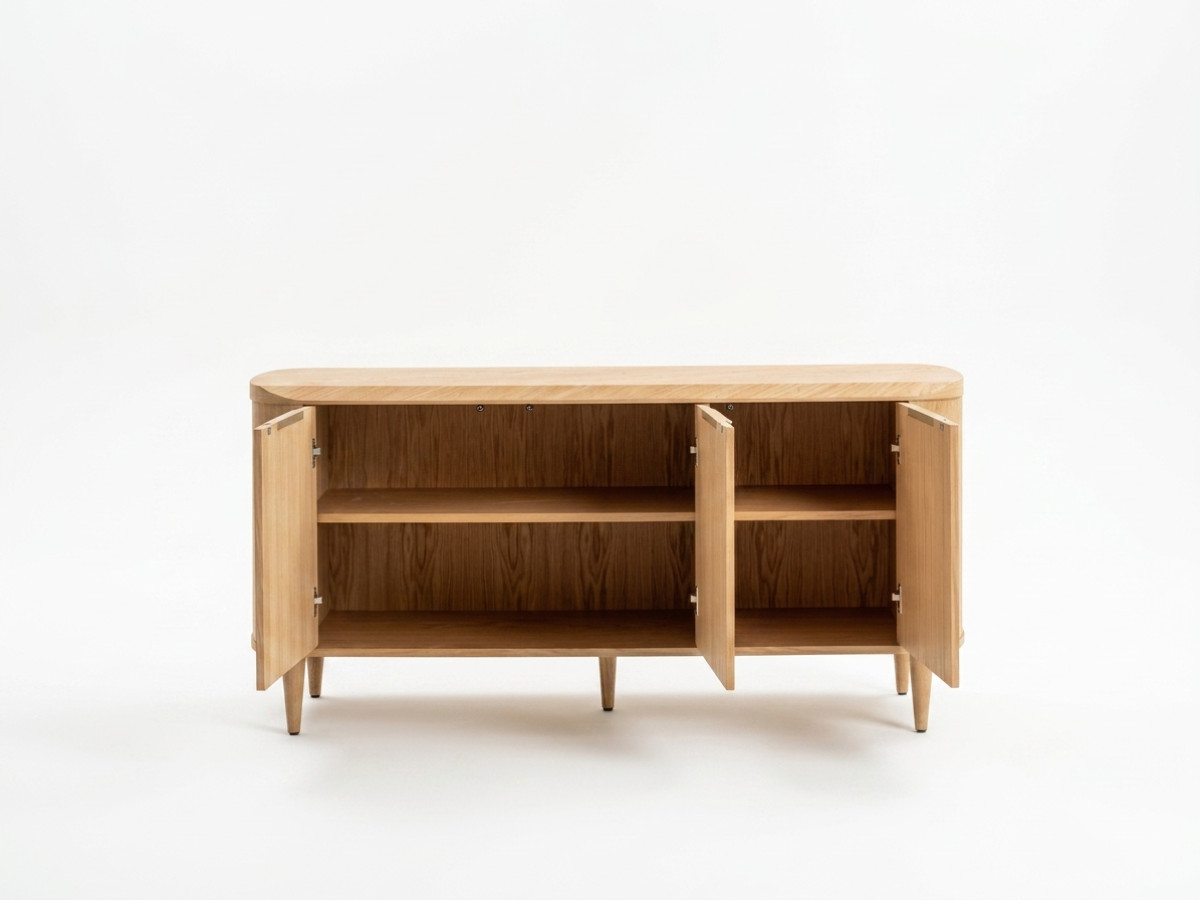 Dressoir 3 deuren 180 cm MAZARGUES eiken fineer