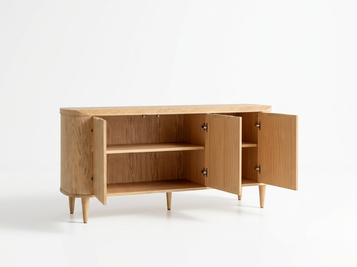Dressoir 3 deuren 180 cm MAZARGUES eiken fineer