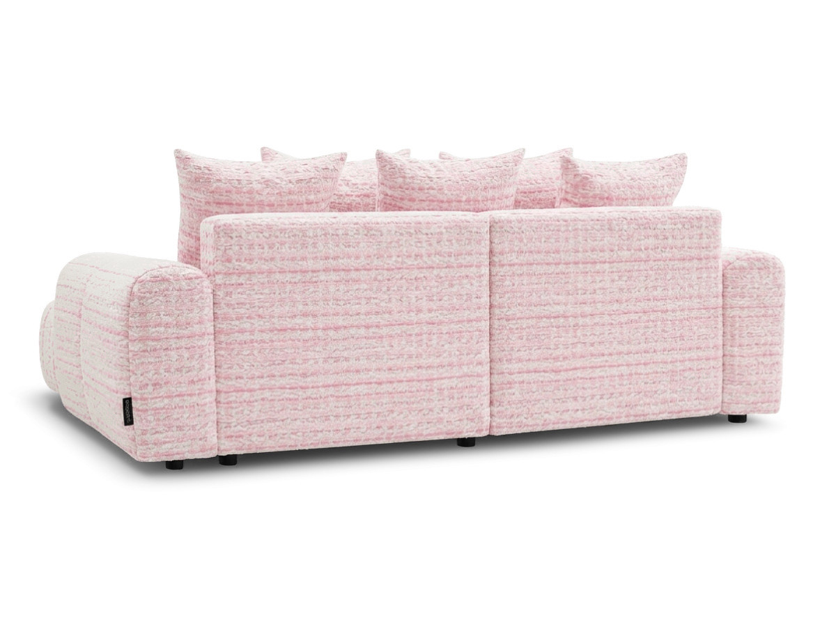 Hoekslaapzetel met opbergkoffer ROXELANE tweed stof