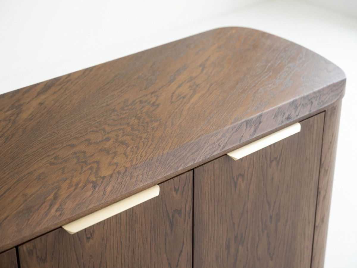 Buffet 4 portes 200 cm MAZARGUES placage chêne massif