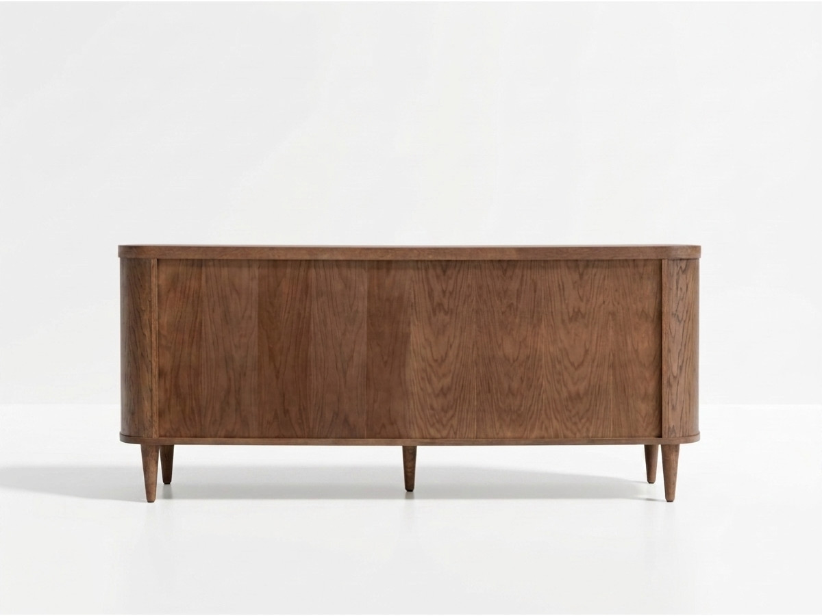 Buffet 4 portes 200 cm MAZARGUES placage chêne massif