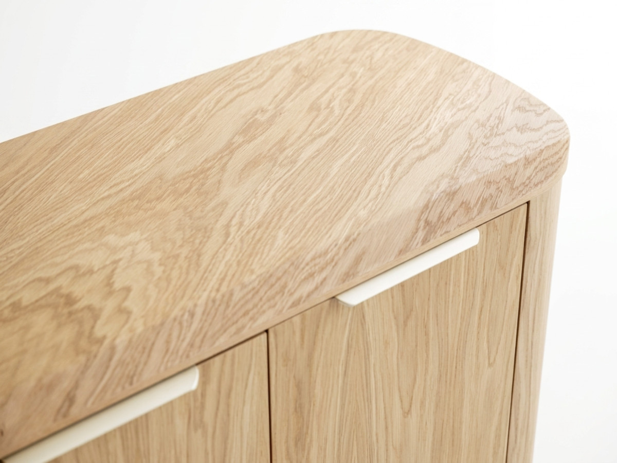 Buffet 4 portes 200 cm MAZARGUES placage chêne massif