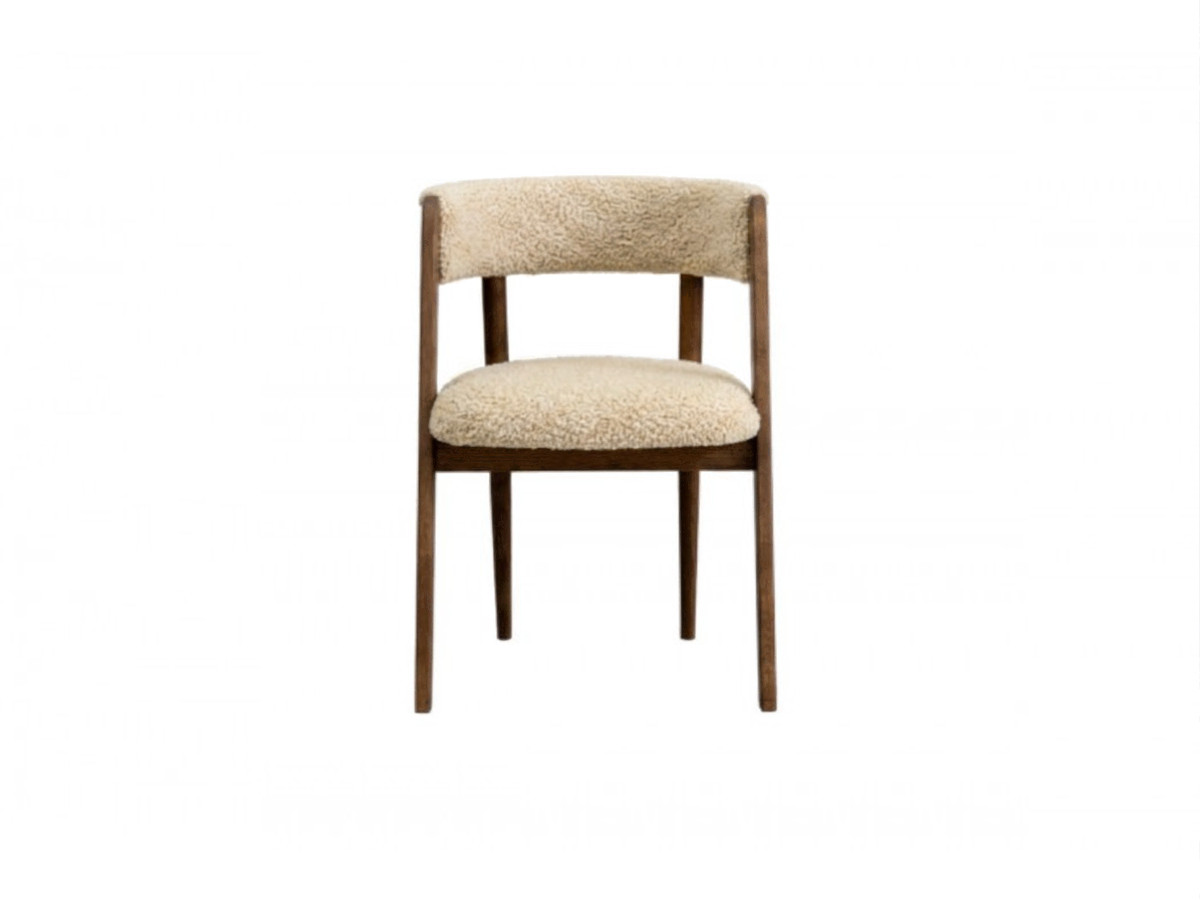 Lot de 2 chaises BASTIDE tissu lisse et tissu bouclette