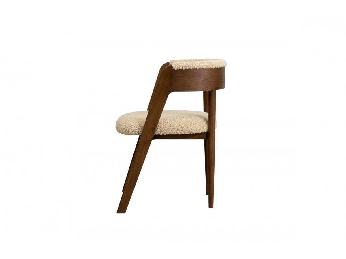Lot de 2 chaises BASTIDE tissu lisse et tissu bouclette