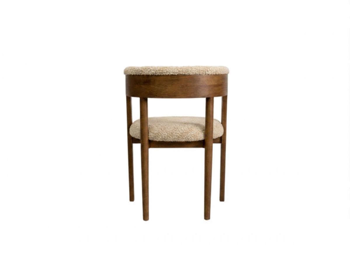 Lot de 2 chaises BASTIDE tissu lisse et tissu bouclette