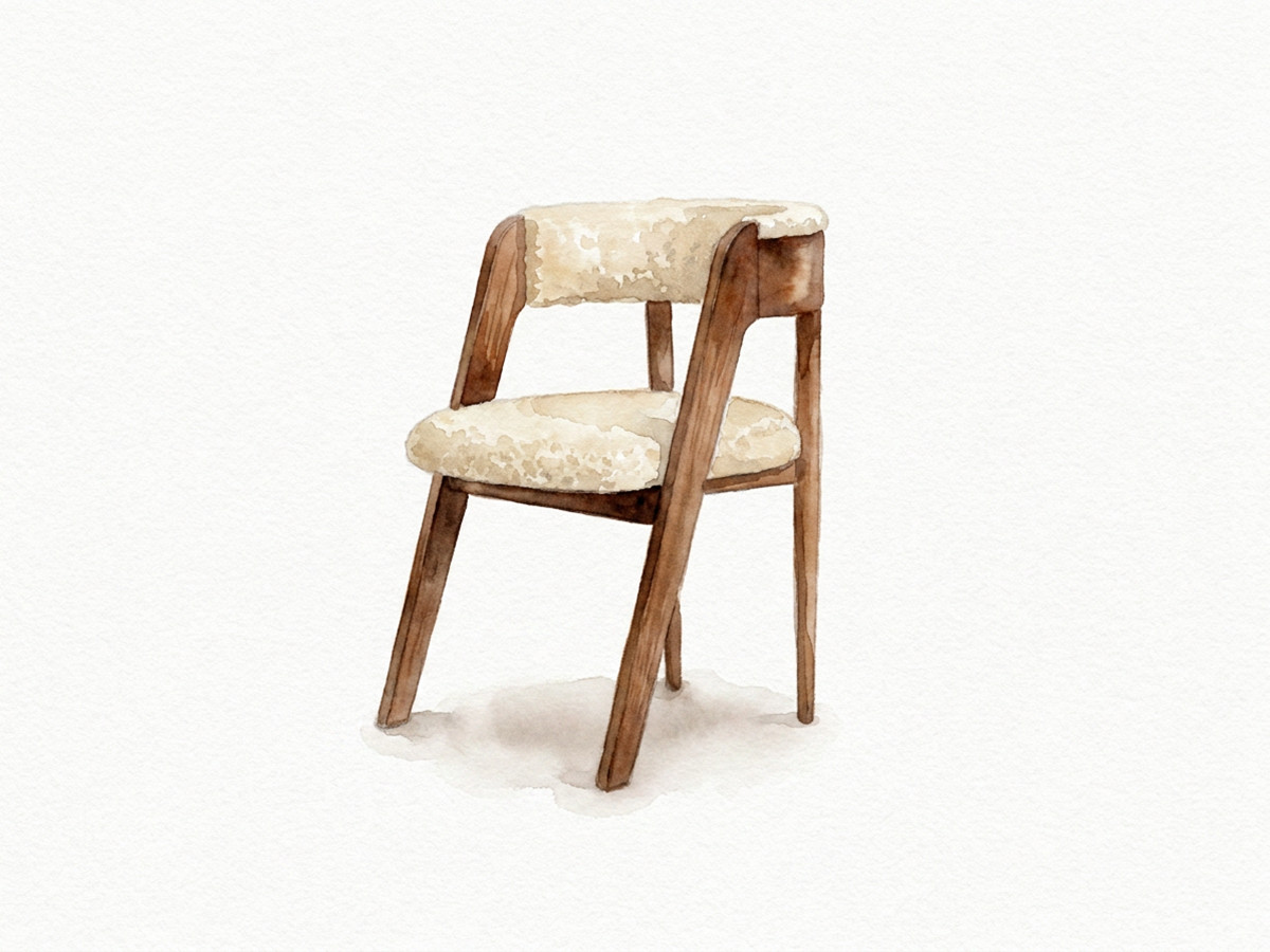 Lot de 2 chaises BASTIDE tissu lisse et tissu bouclette