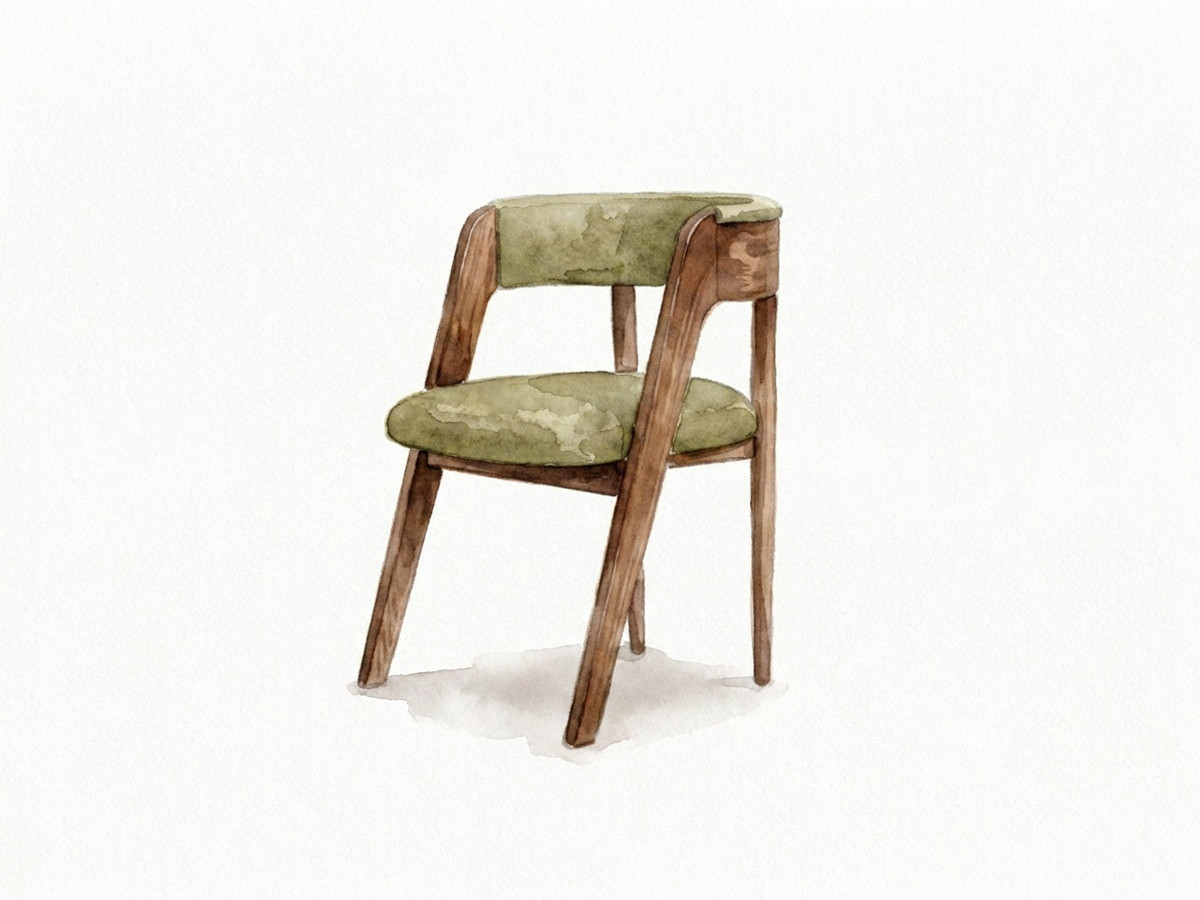Lot de 2 chaises BASTIDE tissu lisse et tissu bouclette