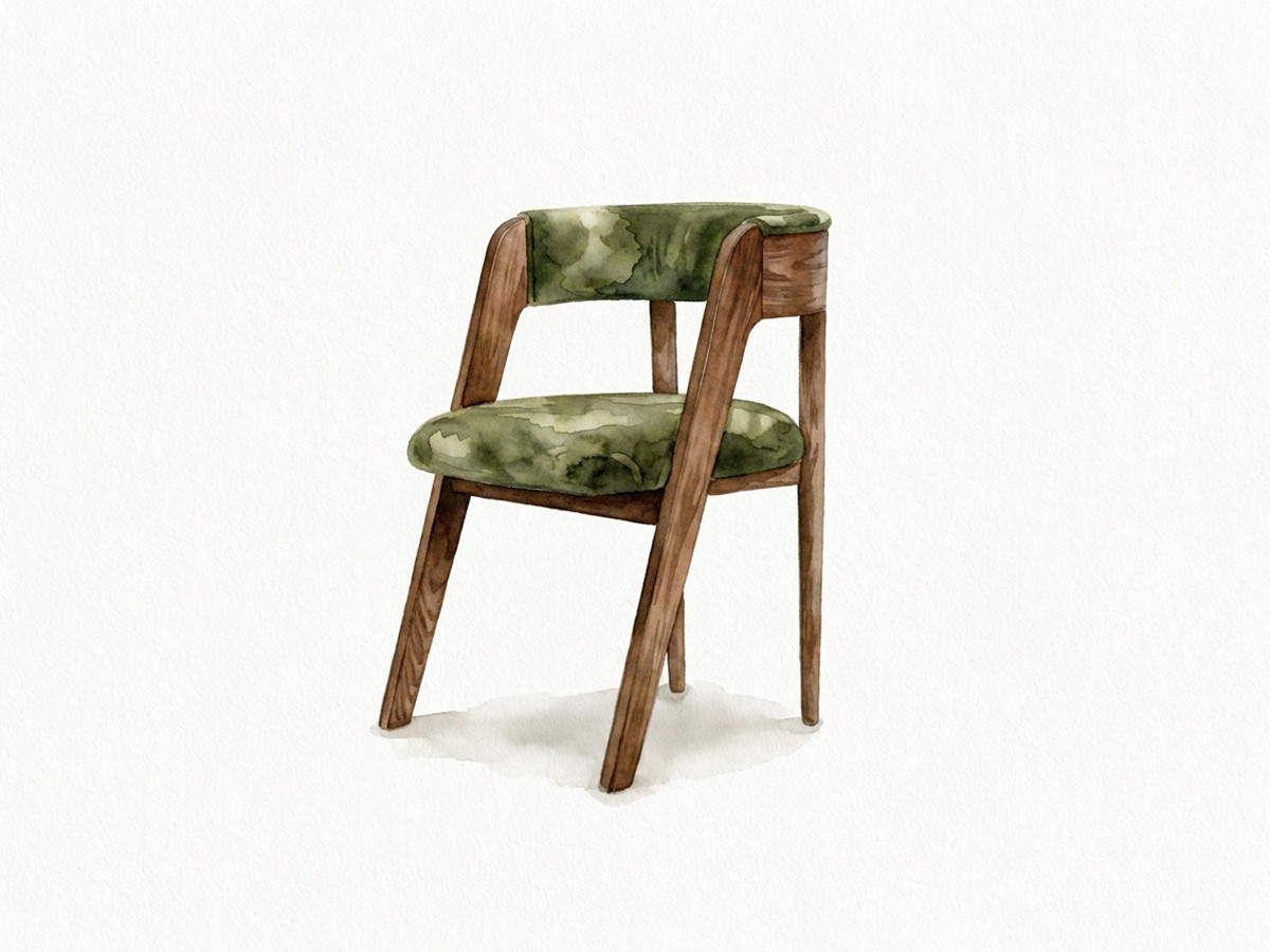 Set stoelen BASTIDE zijdefluweel stof LVMH-huis