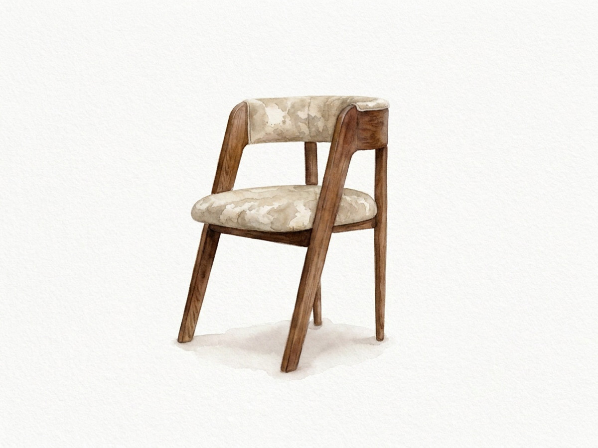 Set stoelen BASTIDE zijdefluweel stof LVMH-huis