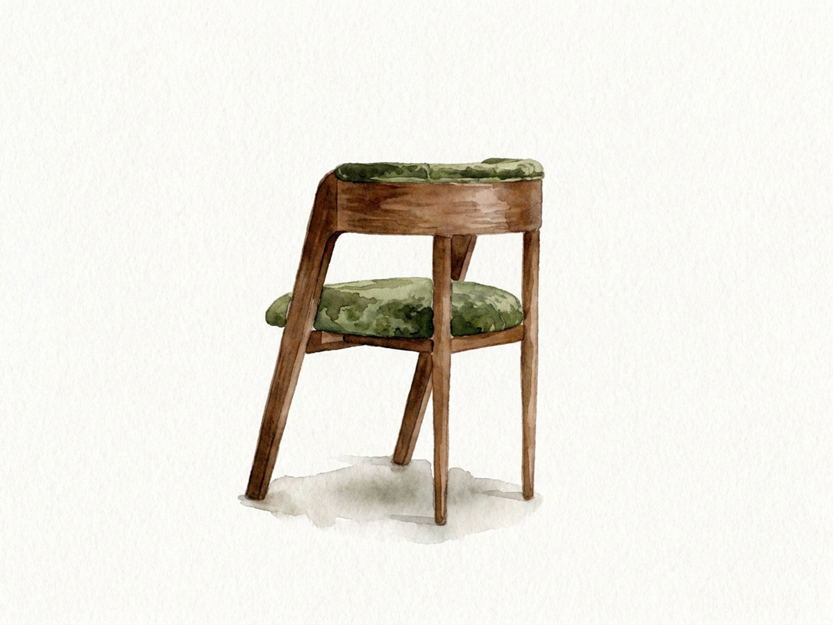 Set van 2 stoelen BASTIDE groen zijdefluweel stof LVMH-huis