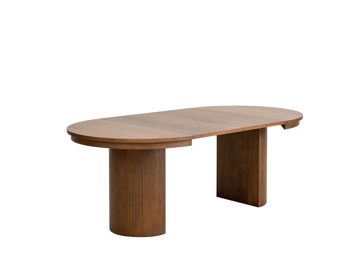 eetkamerset prado met verlengbare eettafel 110 tot 210 cm + 4 stoelen bastide in groene zijden stof uit lvmh-huizen gekleurd bruin