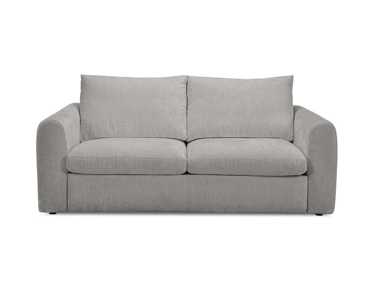 canapé droit convertible ouverture express 3 places archi tissu velours côtelé gaufré de couleur gris