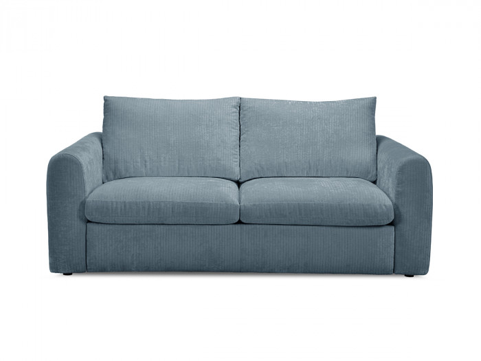 Canapé droit convertible ouverture express 3 places ARCHI tissu velours côtelé gaufré