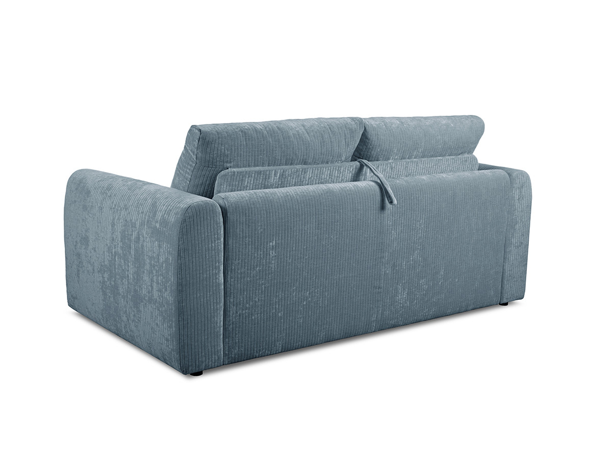 Canapé droit convertible ouverture express 3 places ARCHI tissu velours côtelé gaufré