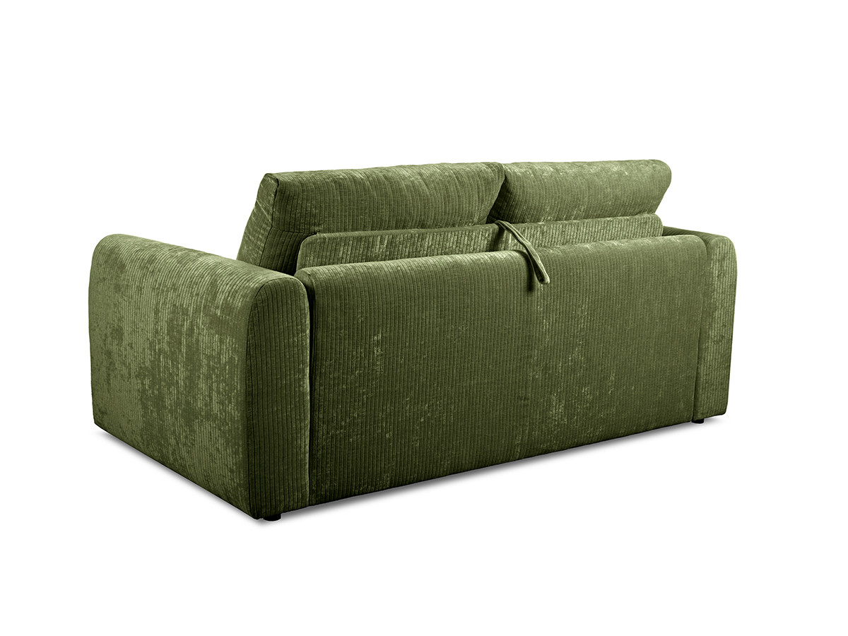 Canapé droit convertible ouverture express 3 places ARCHI tissu velours côtelé gaufré