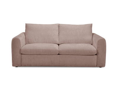 Canapé droit convertible ouverture express 3 places ARCHI tissu velours côtelé gaufré