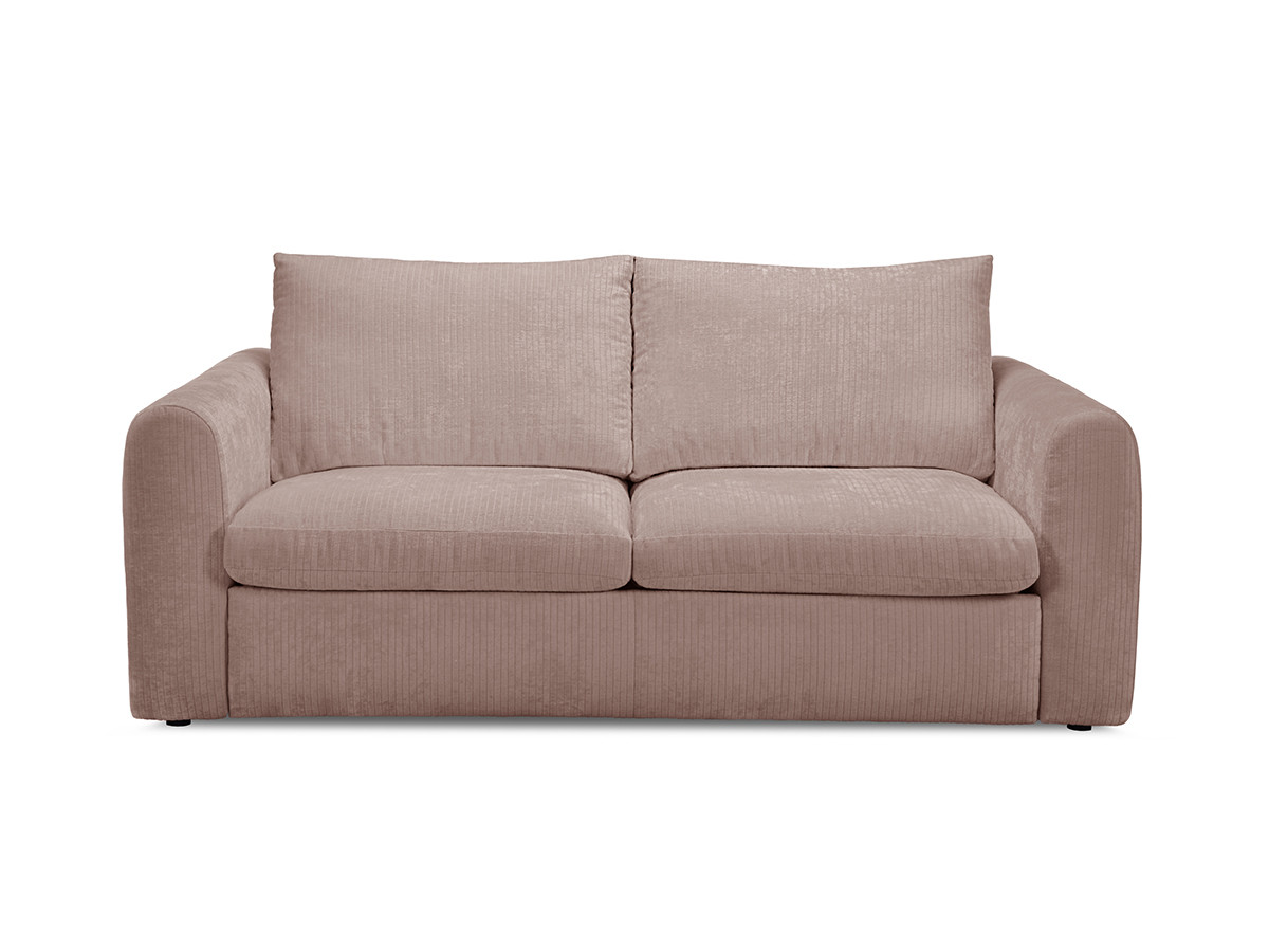 Canapé droit convertible ouverture express 3 places ARCHI tissu velours côtelé gaufré