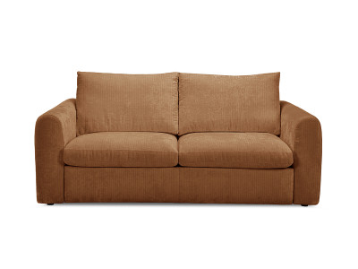 Canapé droit convertible ouverture express 3 places ARCHI tissu velours côtelé gaufré
