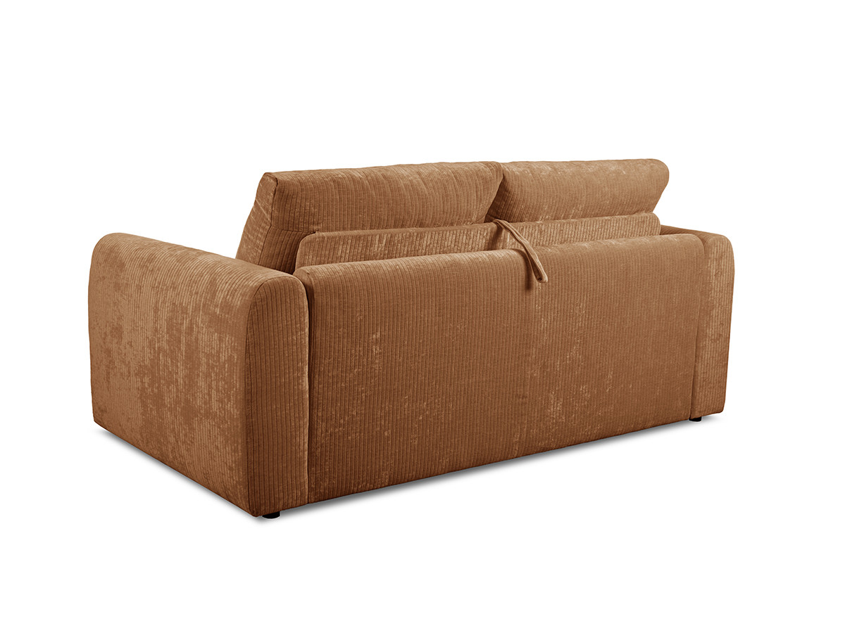 Canapé droit convertible ouverture express 3 places ARCHI tissu velours côtelé gaufré
