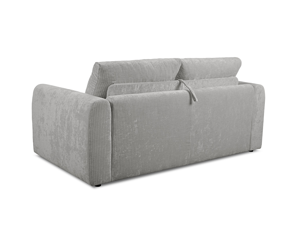 Canapé droit convertible ouverture express 3 places ARCHI tissu velours côtelé gaufré