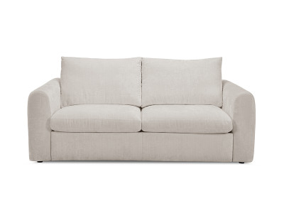 Canapé droit convertible ouverture express 3 places ARCHI tissu velours côtelé gaufré