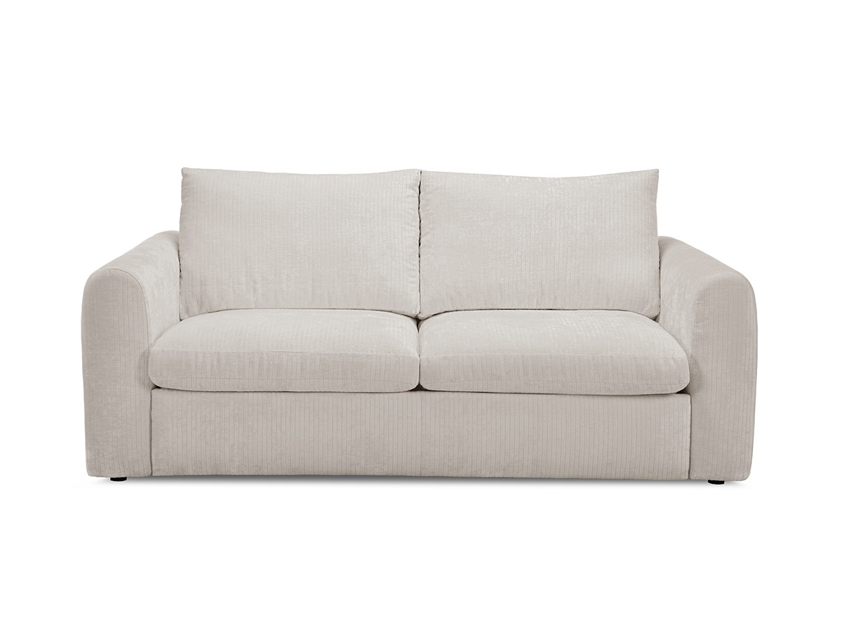 Canapé droit convertible ouverture express 3 places ARCHI tissu velours côtelé gaufré