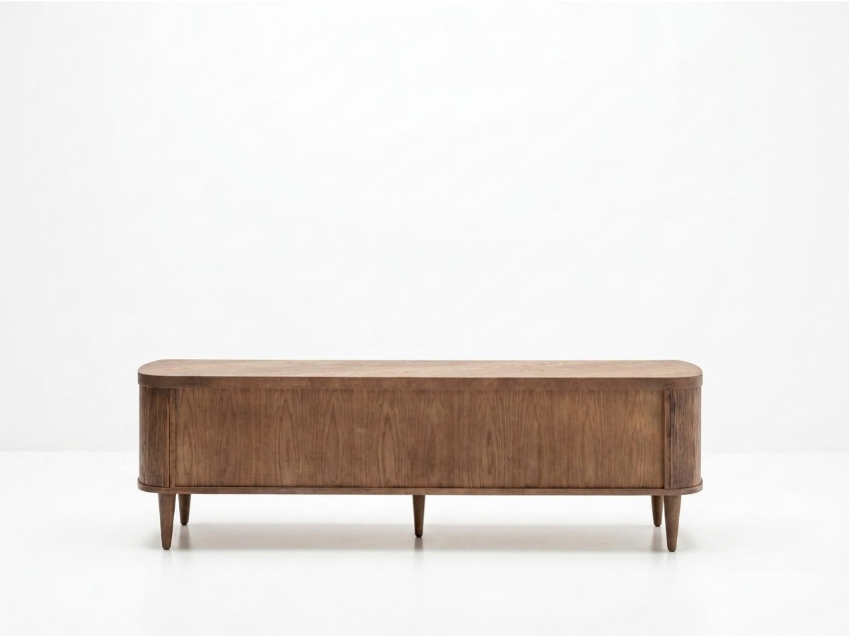 Tv-meubel 2 deuren 200 cm MAZARGUES eiken fineer