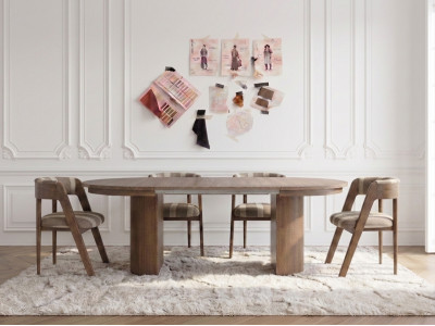 Ensemble PRADO avec table à manger extensible 110 à 210 cm + 4 chaises BASTIDE