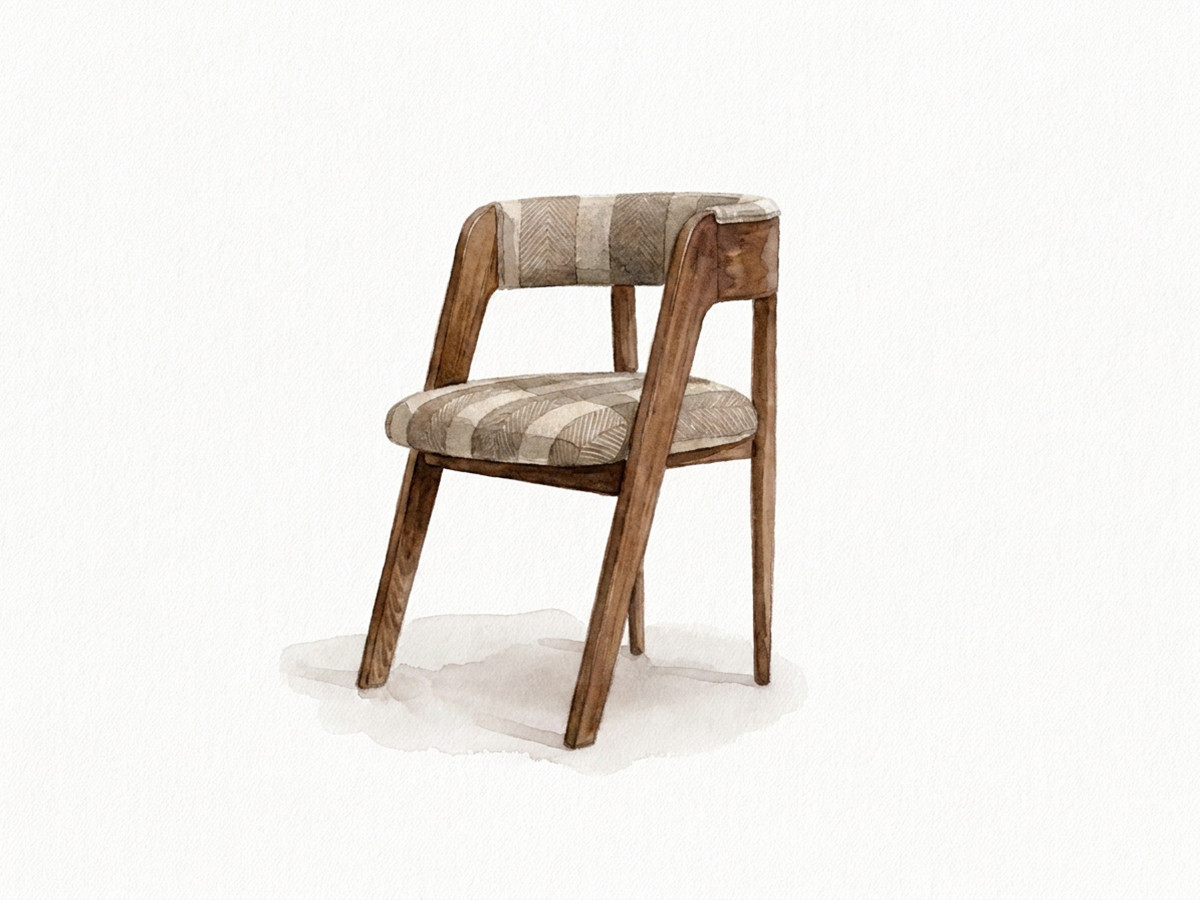Lot de chaises BASTIDE tissu rayé