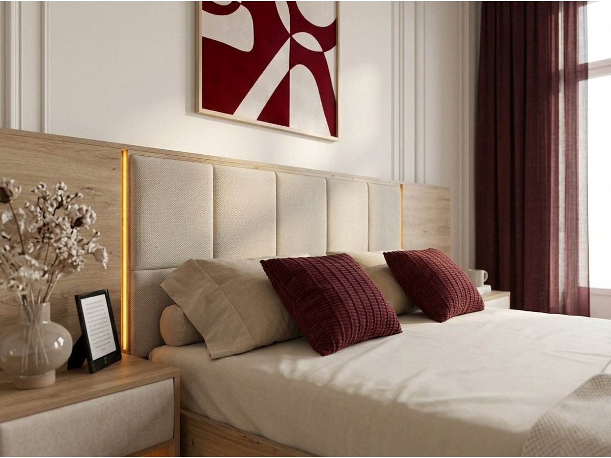Lit coffre avec leds RYOKAN et chevets intégrés