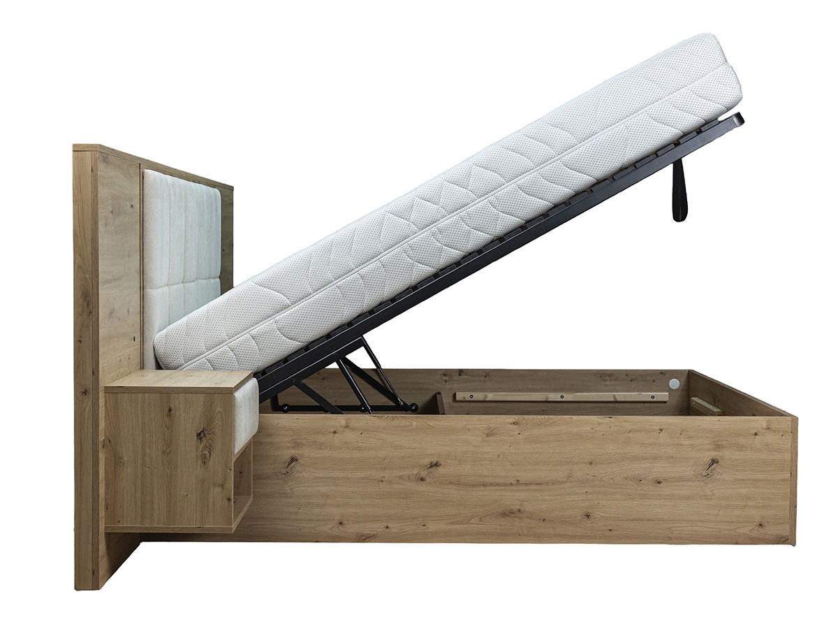 Lit coffre avec leds RYOKAN et chevets intégrés
