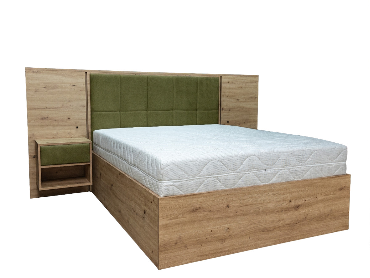 Lit coffre avec leds RYOKAN et chevets intégrés
