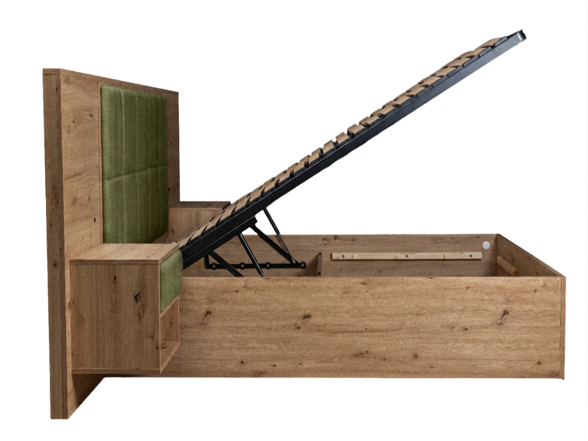 Lit coffre avec leds RYOKAN et chevets intégrés