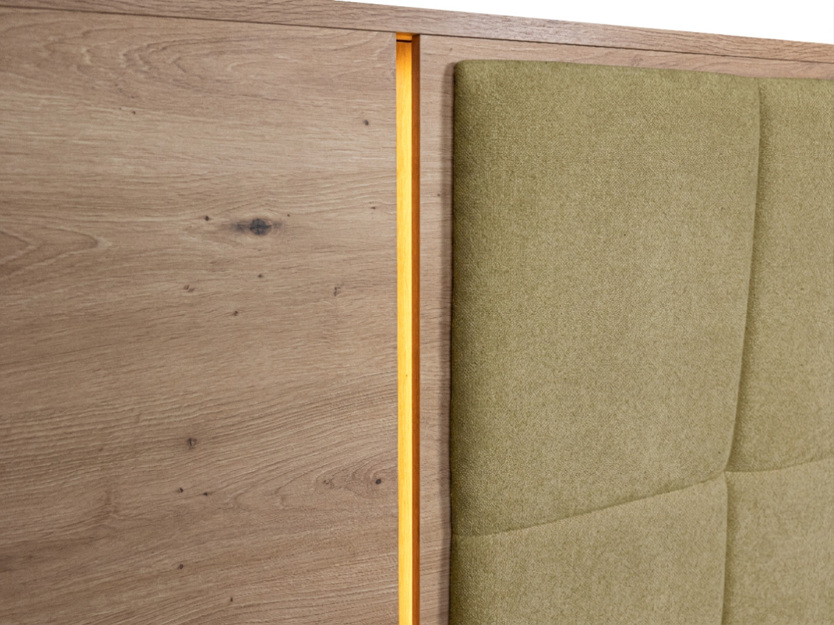 Lit coffre avec leds RYOKAN et chevets intégrés