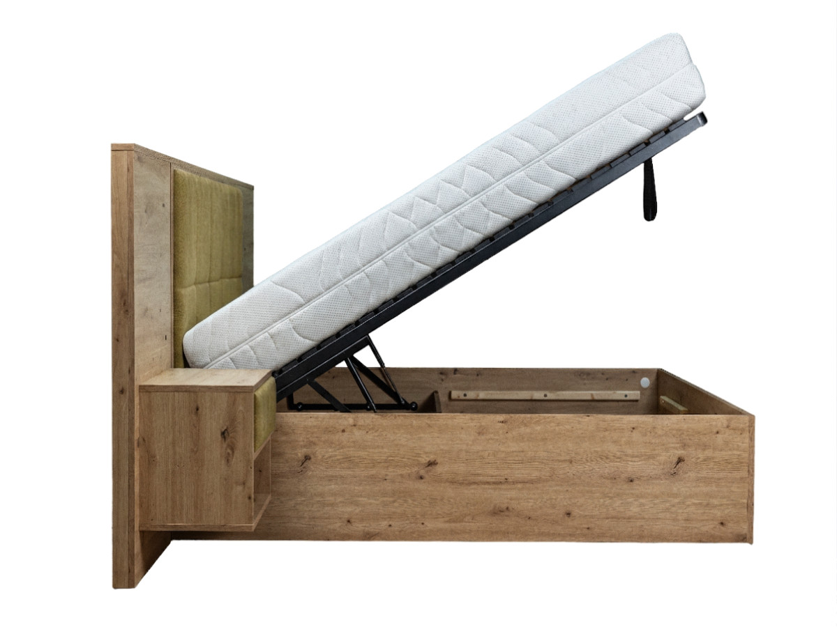 Lit coffre avec leds RYOKAN et chevets intégrés