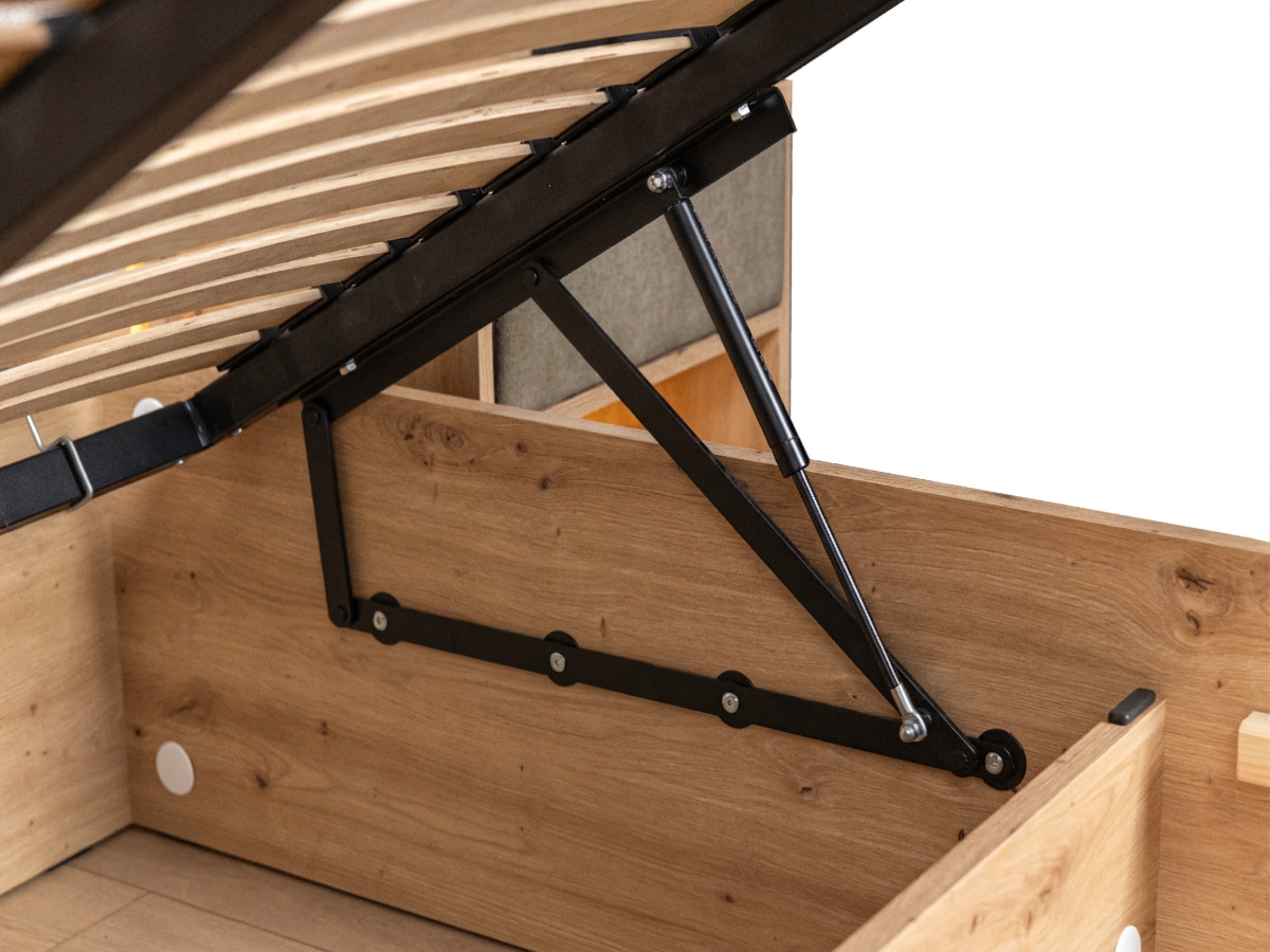 Lit coffre avec leds RYOKAN et chevets intégrés