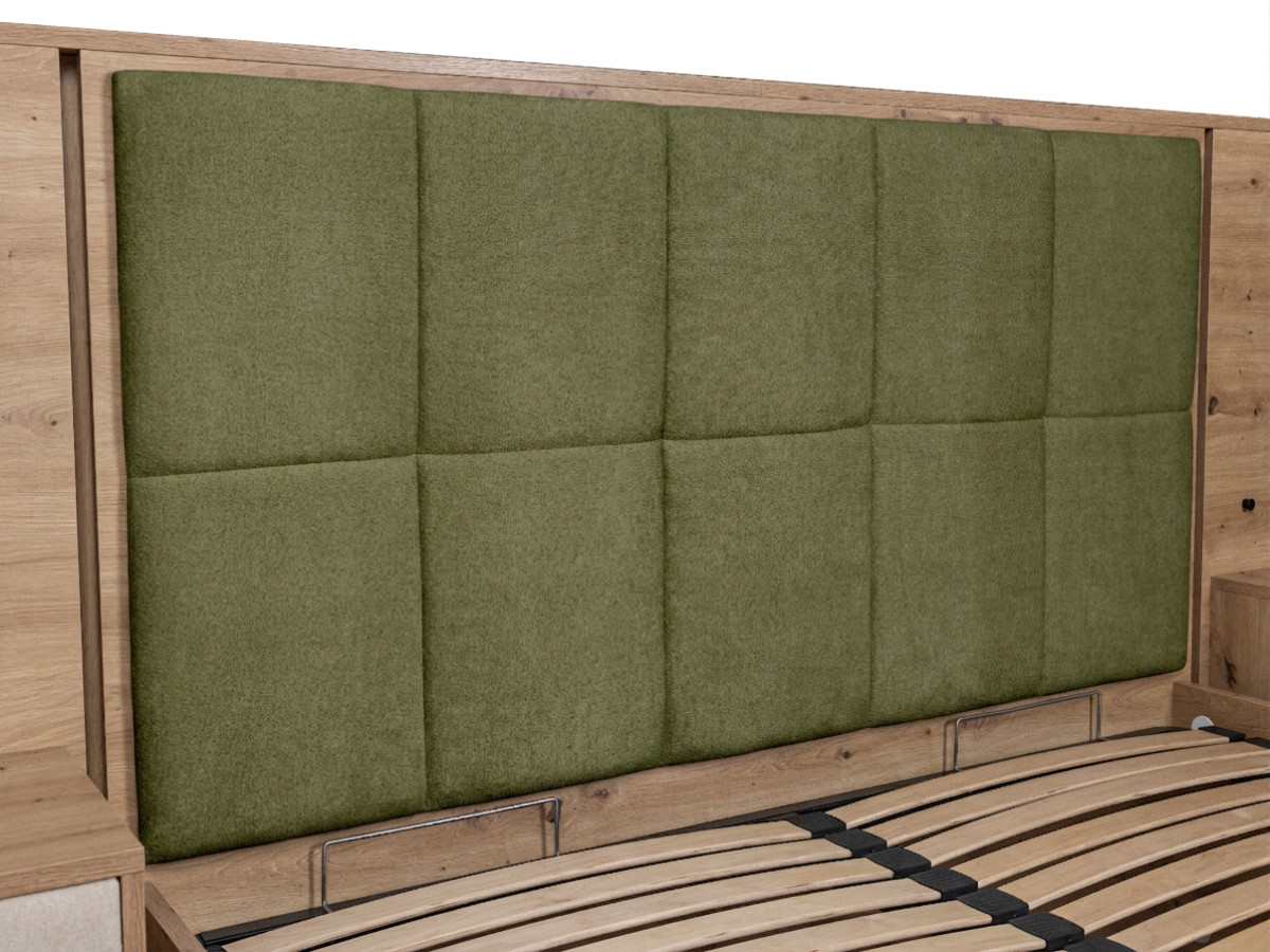 RYOKAN opbergbed met ledverlichting en geïntegreerde nachtkastjes