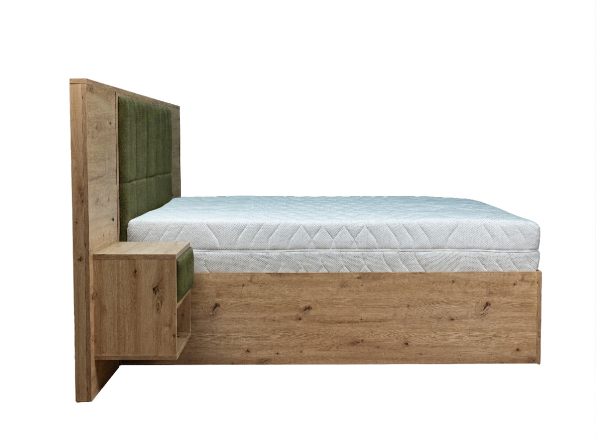 RYOKAN opbergbed met ledverlichting en geïntegreerde nachtkastjes