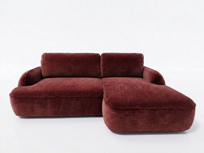 Canapé d'angle convertible CELESTE tissu lisse