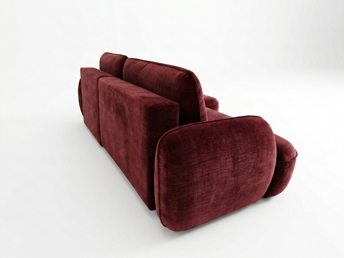 Canapé d'angle convertible CELESTE tissu lisse