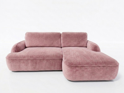 Canapé d'angle convertible CELESTE tissu lisse