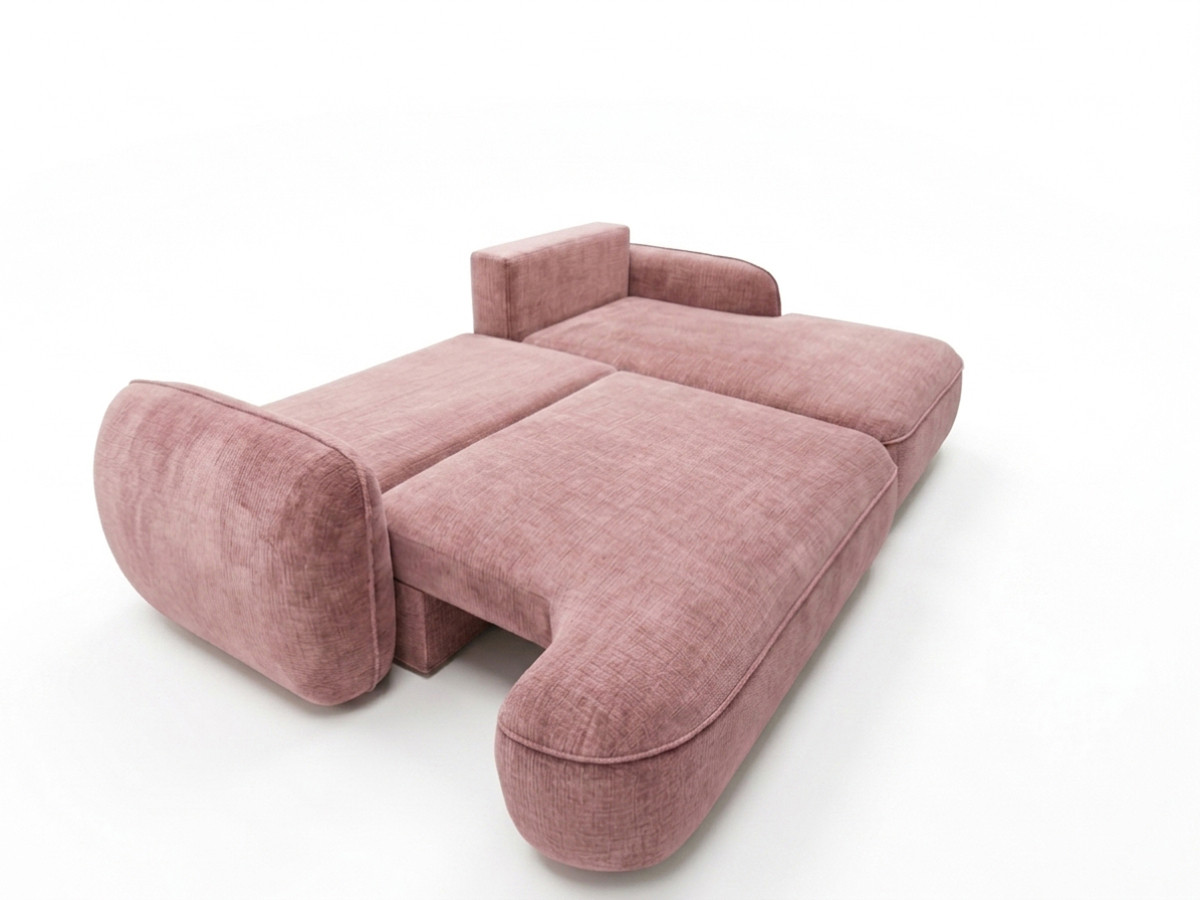 Canapé d'angle convertible CELESTE tissu lisse